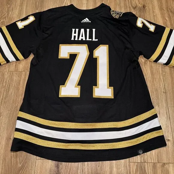 NWT Adidas Boston Bruins Hockey Jersey Black‎ Gold Taylor Hall #71